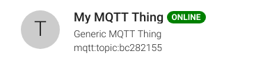 Generic MQTT Thing